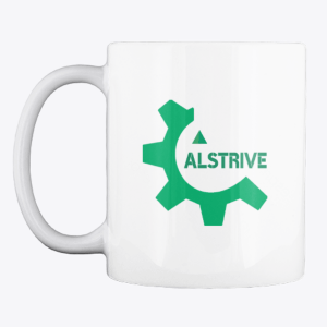 Белая/Желтая кружка на заказ с логотипом ALStrive